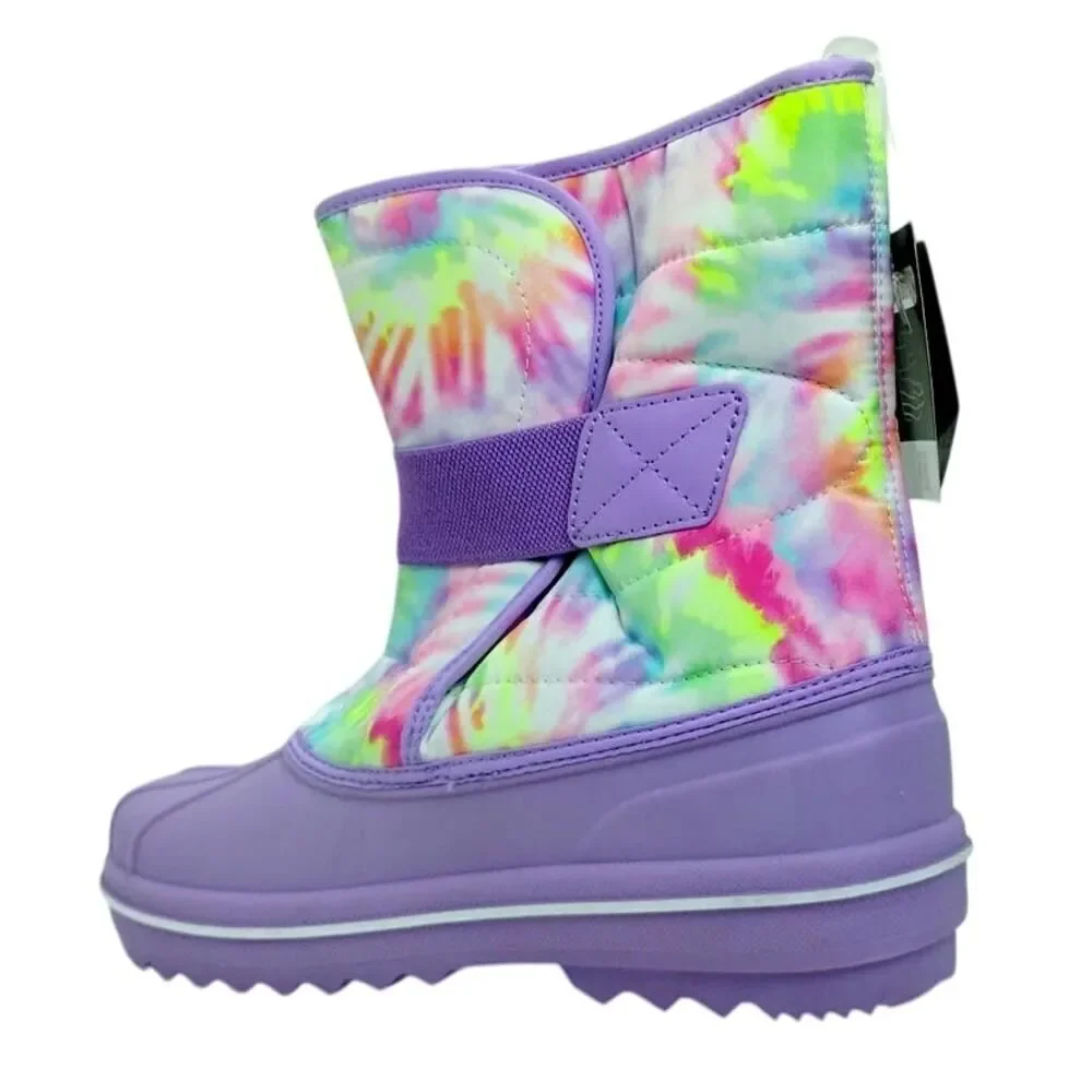 Girls' Purple & Tie-Dyed Winter Boots - Size 6 - New w/Tags
